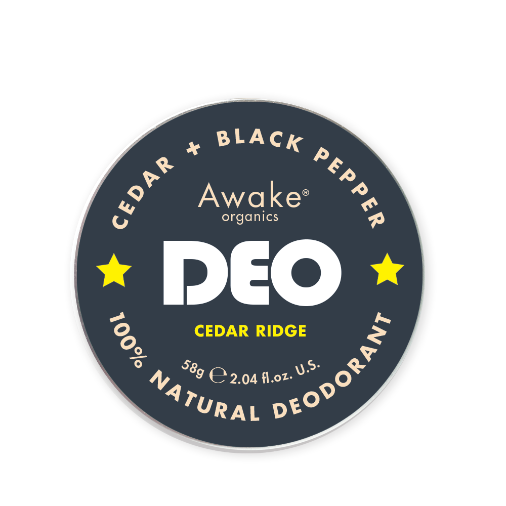 Awake Organics Deo Natural Deodorant Cedar Ridge Cedar + Black Pepper 58g