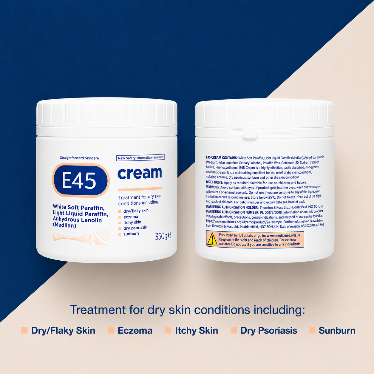E45 Cream - For Dry Skin Conditions 350g