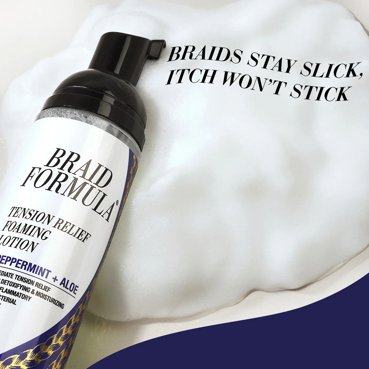 Ebin New York Braid Formula Tension Relief Foaming Mousse Peppermint 250ml