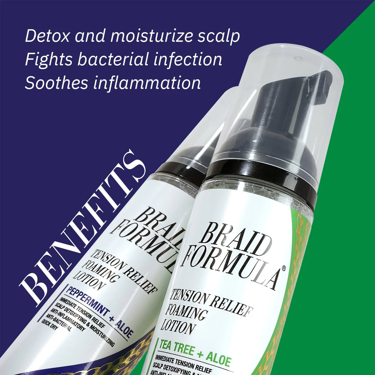 Ebin New York Braid Formula Tension Relief Foaming Mousse Peppermint 250ml