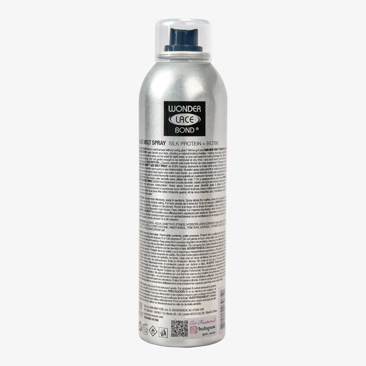 Ebin New York Wonder Lace Bond Lace Melt Aerosol Spray (Silk Protein) - UK Shipping Only