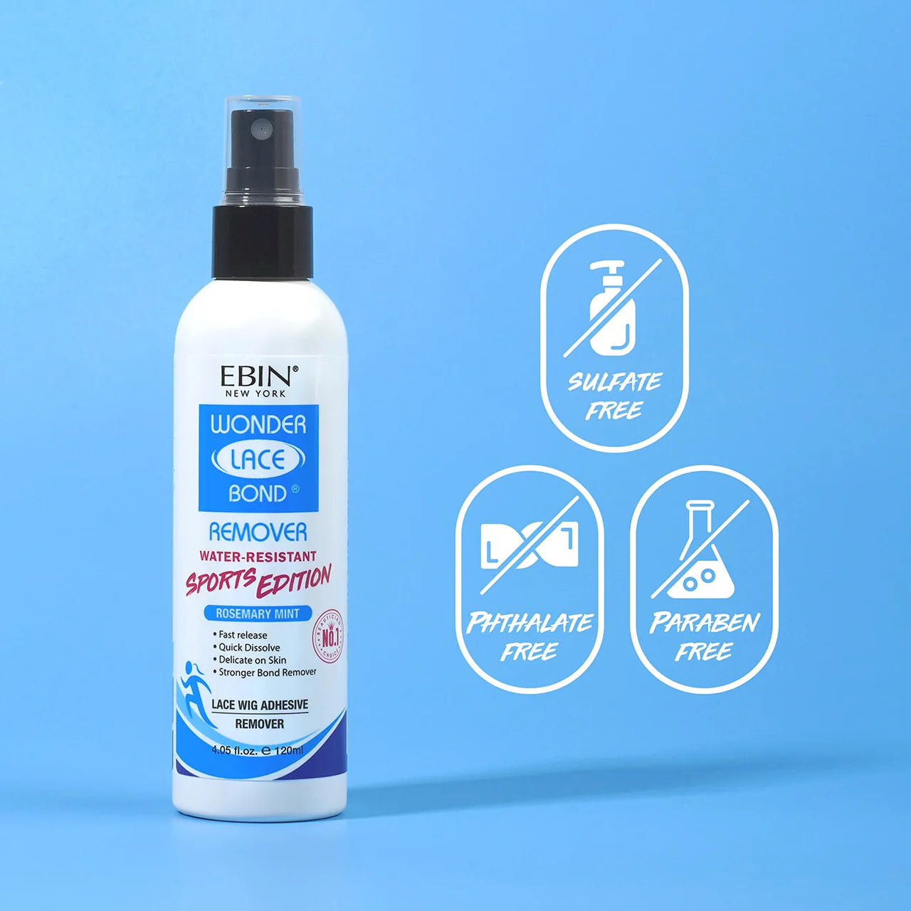 Ebin New York Wonder Lace Bond Remover Sports Edition 120ml