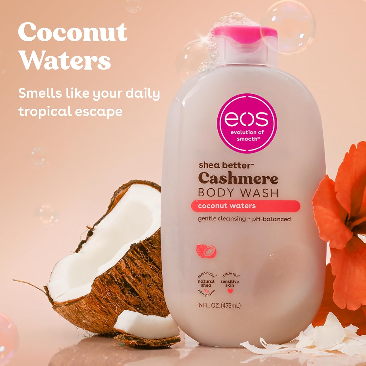 EOS Shea Better Cashmere Body Wash Coconut Waters 473ml