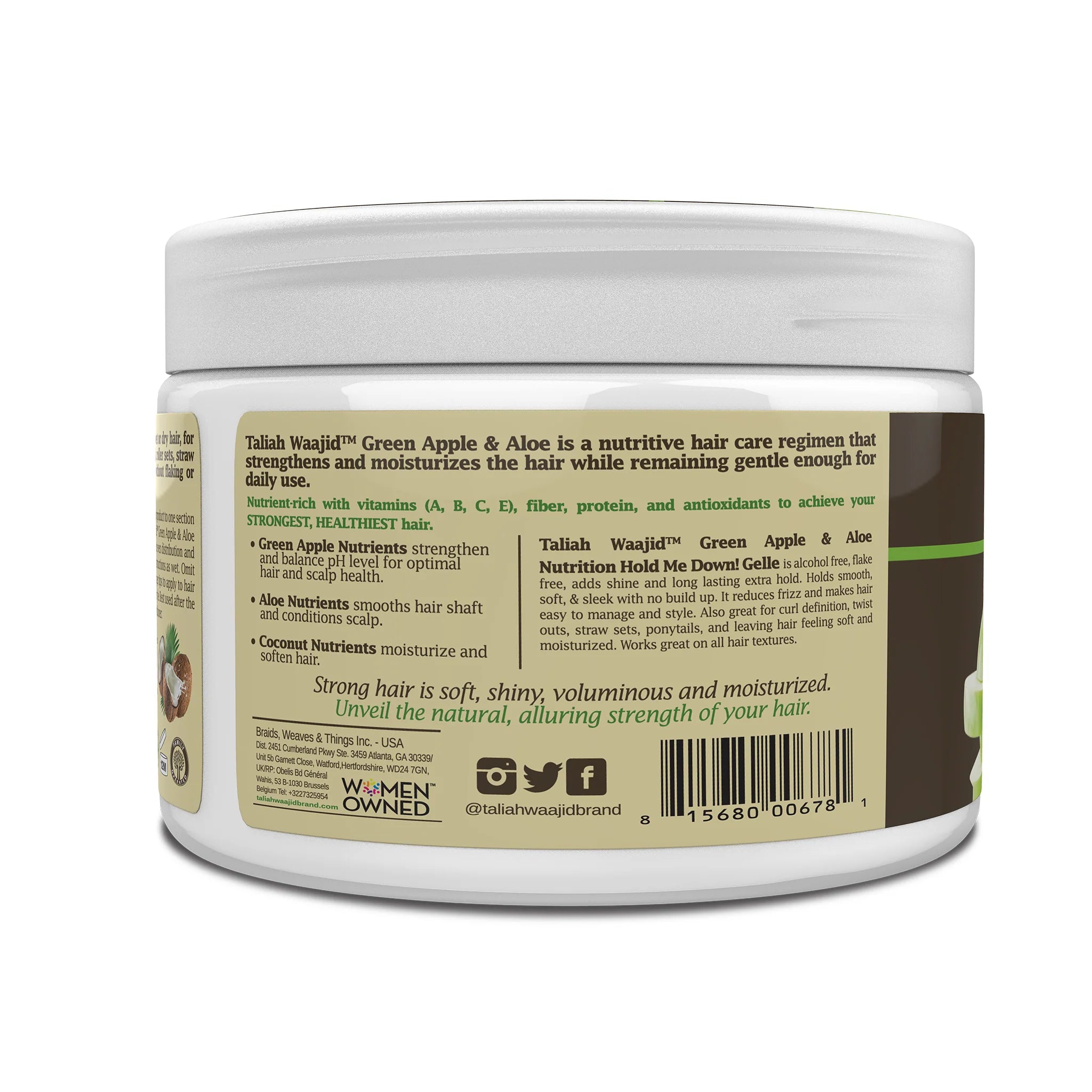 Taliah Waajid Green Apple & Aloe Nutrition Hold Me Down! Gelle 12oz
