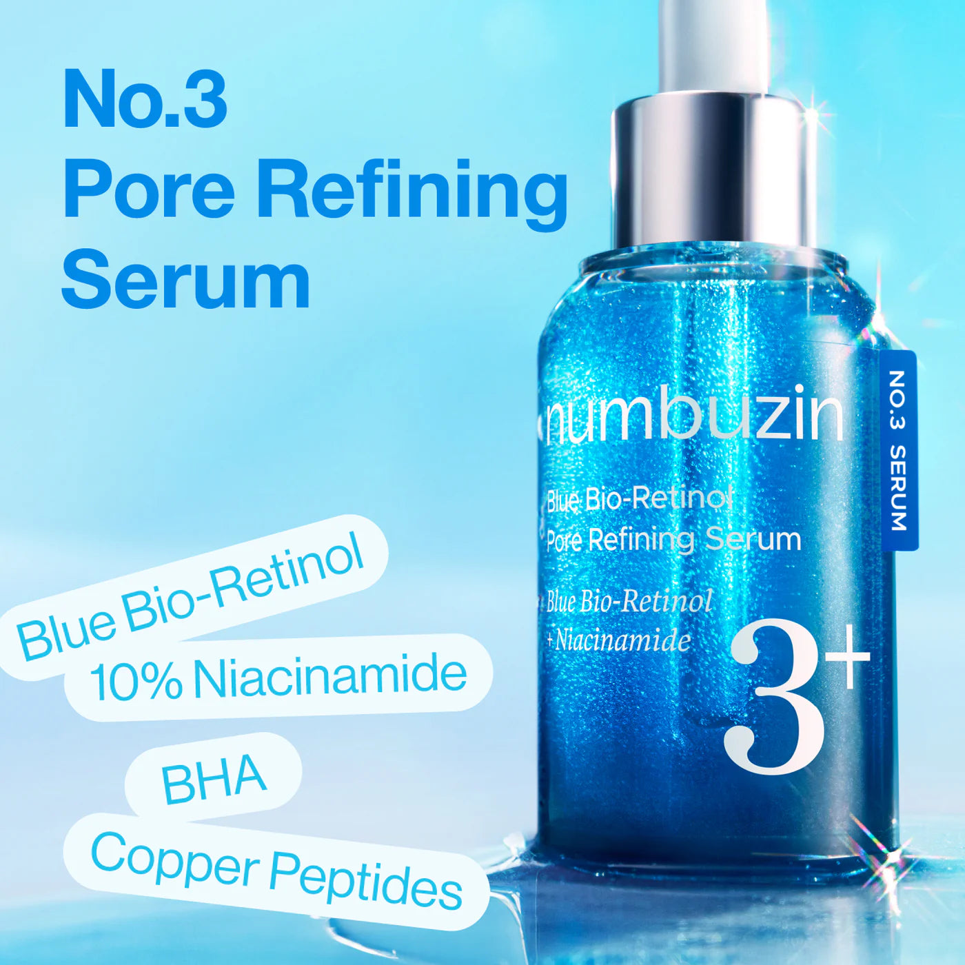 Numbuzin No.3 Blue Bio-Retinol Pore Refining Serum 30ml