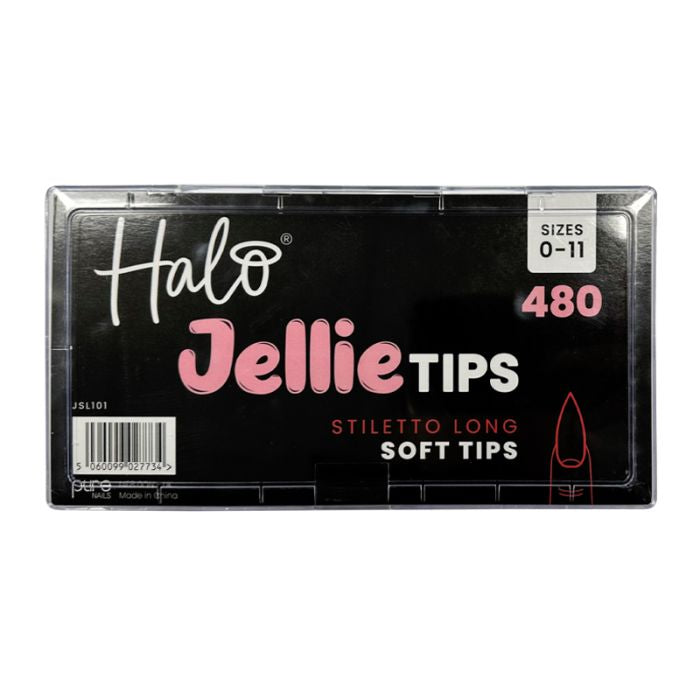 Halo Jellie Nail Tips - Stiletto (Long)