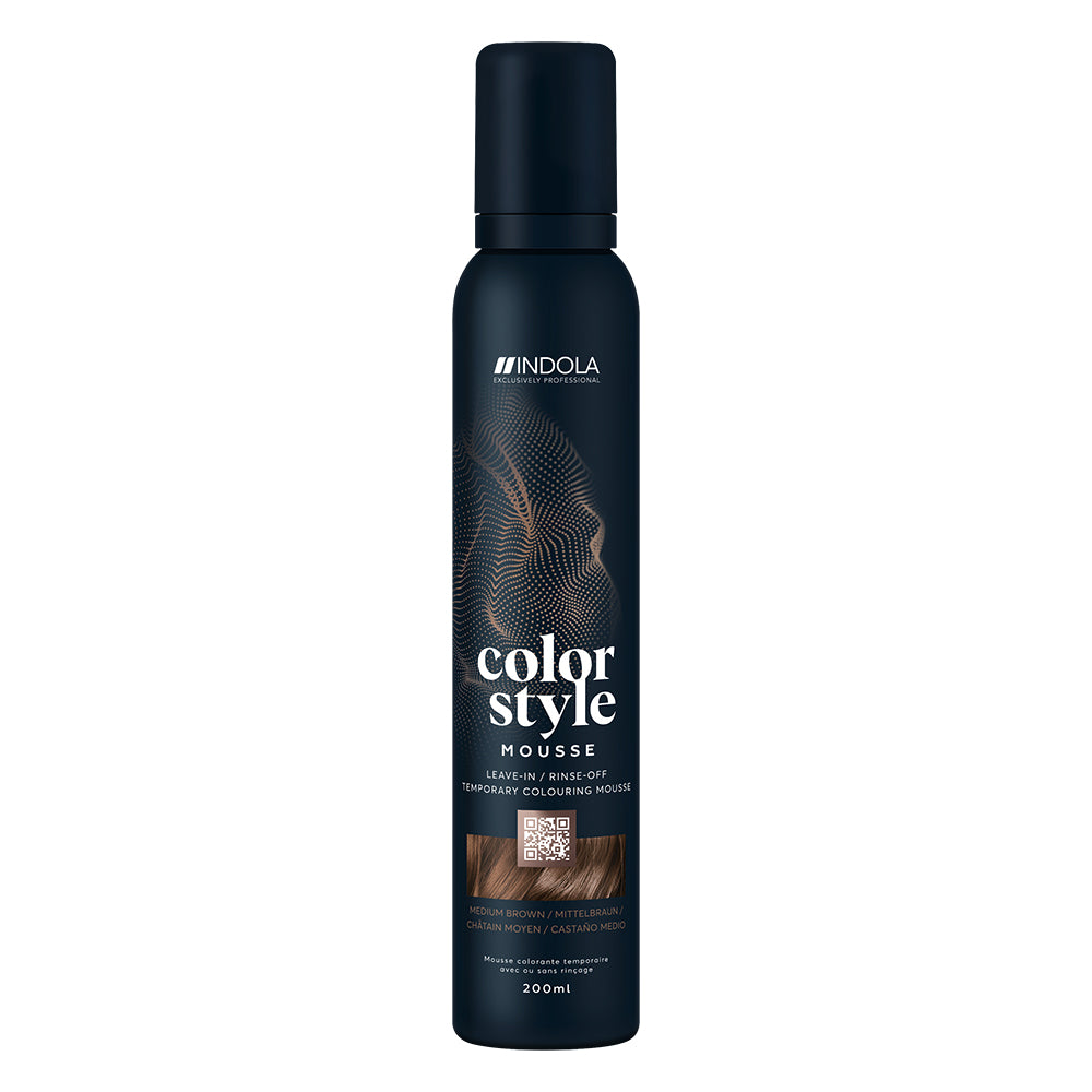 Indola Color Style Mousse 200ml Medium Brown