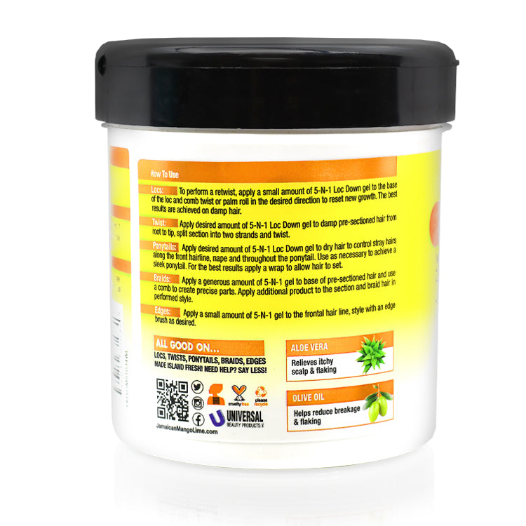 Jamaican Mango & Limę Mega Firm Holding Gel 5-N-1 Loc Down 16oz