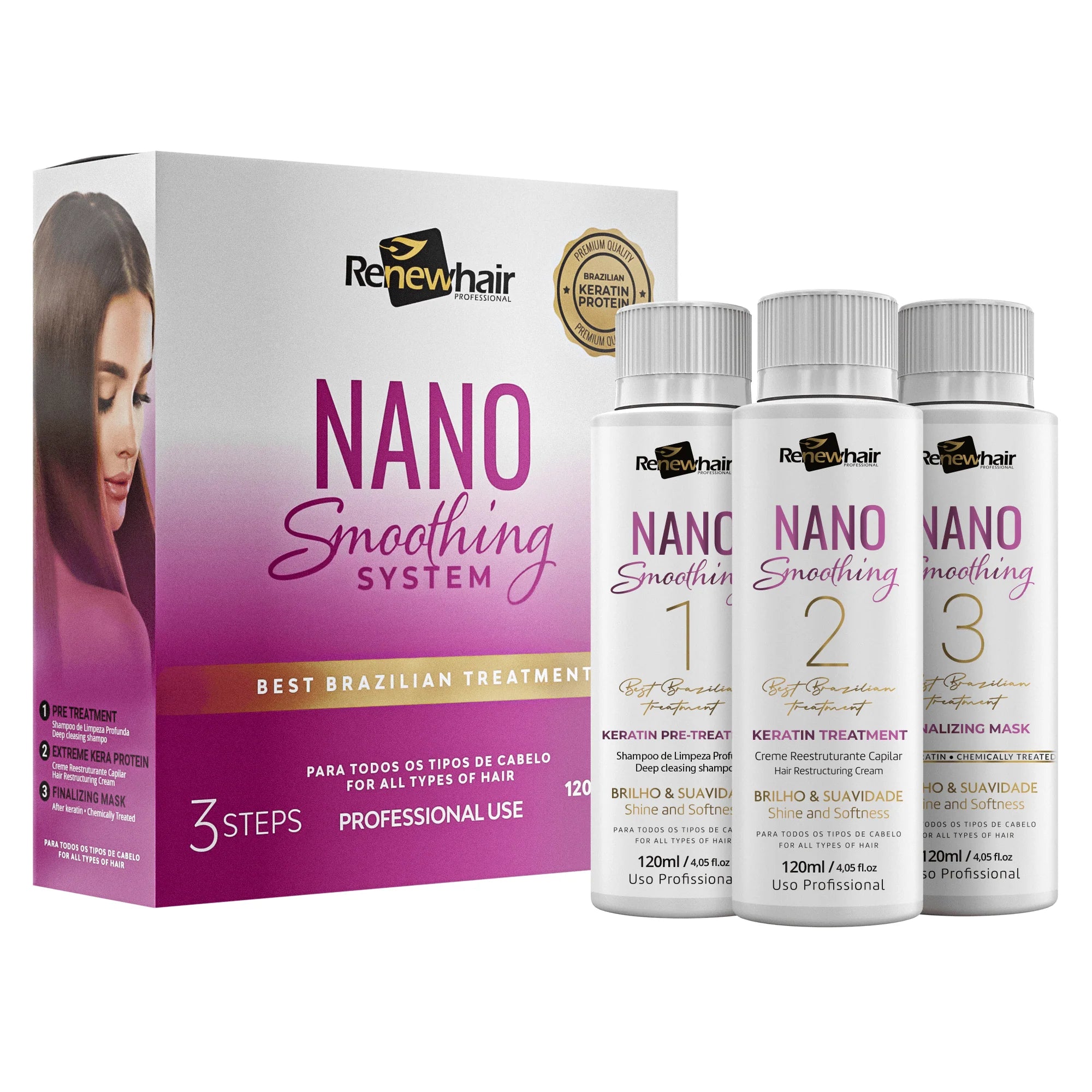 Renewhair Professional Nano Smoothing System Kit (3 x 120ml)