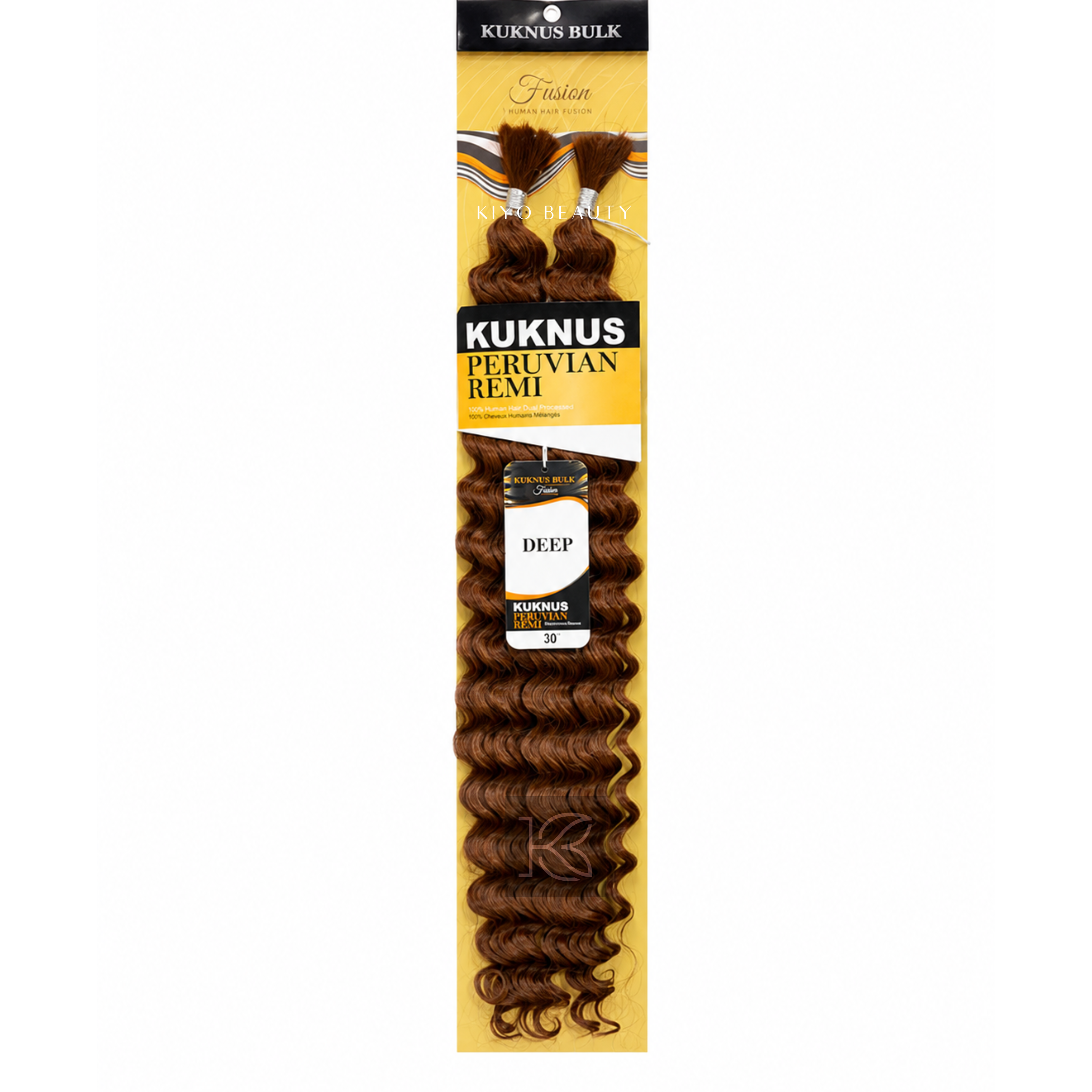 Kuknus Peruvian Remi 100% Human Hair Blended Deep Bulk brown