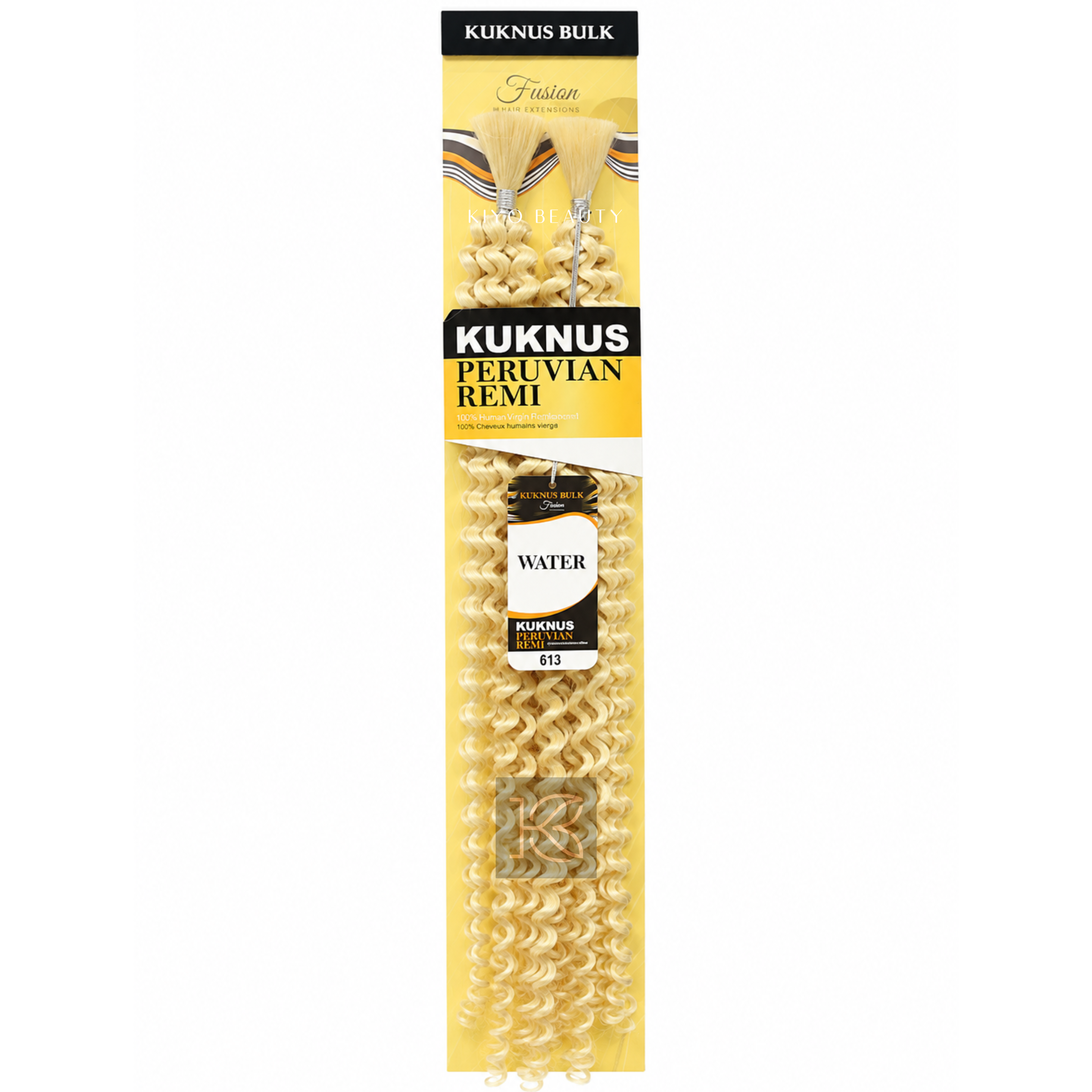 Kuknus Peruvian Remi 100% Human Hair Blended Water Bulk (613) beach blonde