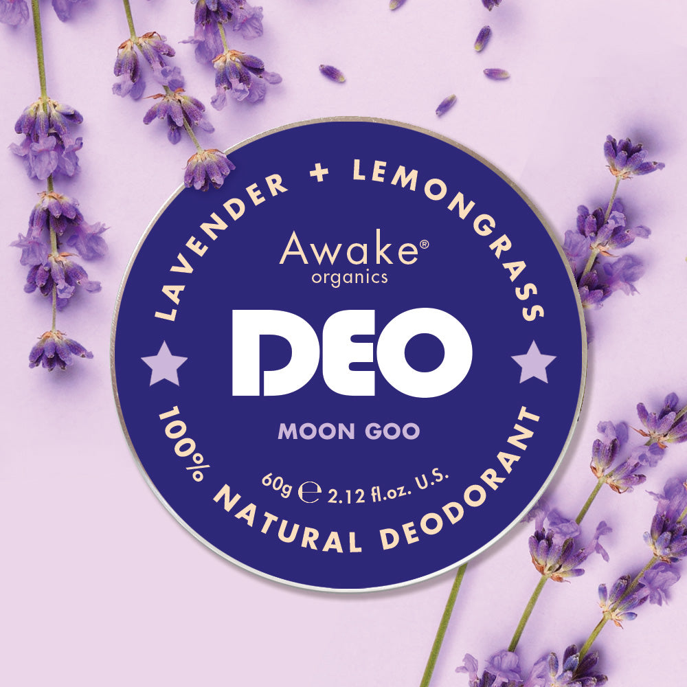 Awake Organics Deo Natural Deodorant Moon Goo Lavender + Lemongrass 60g