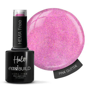 Halo EasiBuild Builder Gel Pink Glitter 8ml