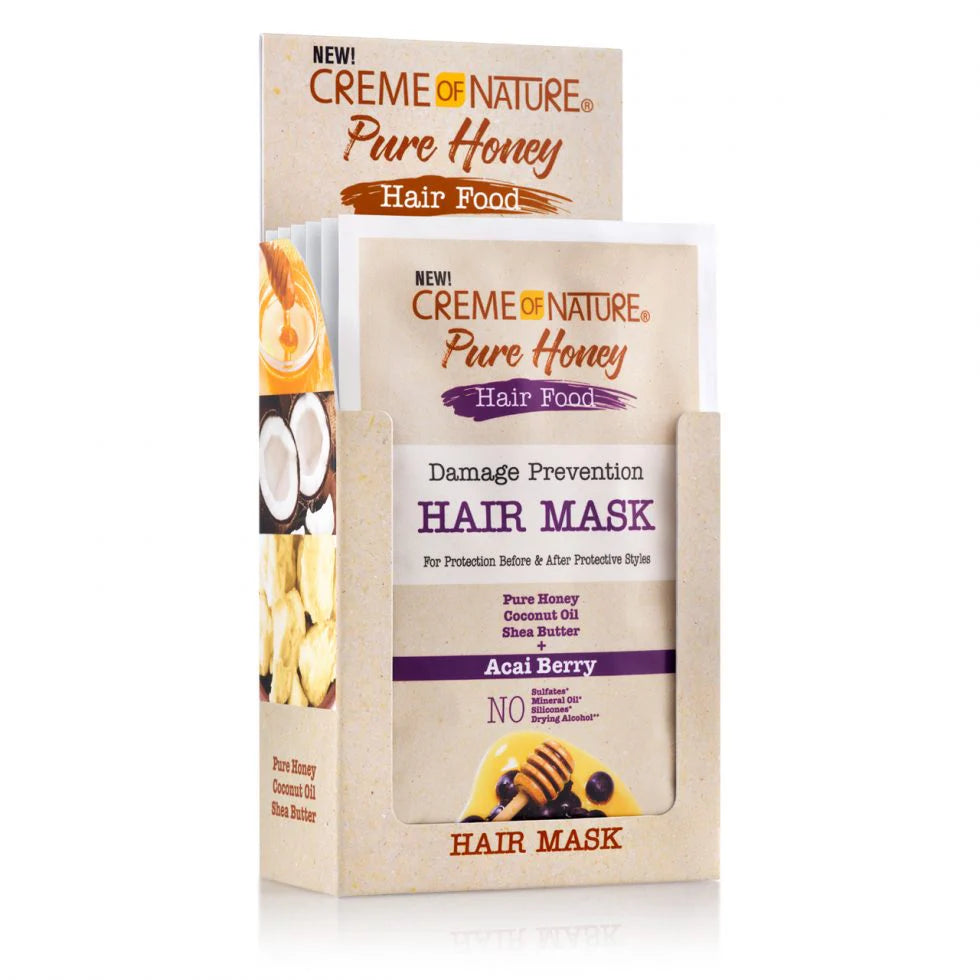 Creme of Nature Pure Honey Hair Food Damage Prevention Hair Mask 1.7oz