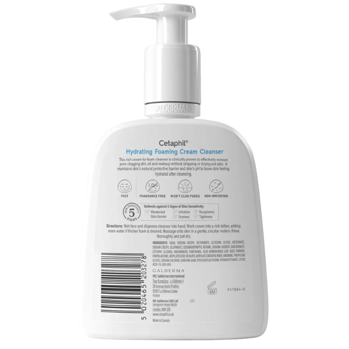 Cetaphil Hydrating Foaming Cream Cleanser 236ml