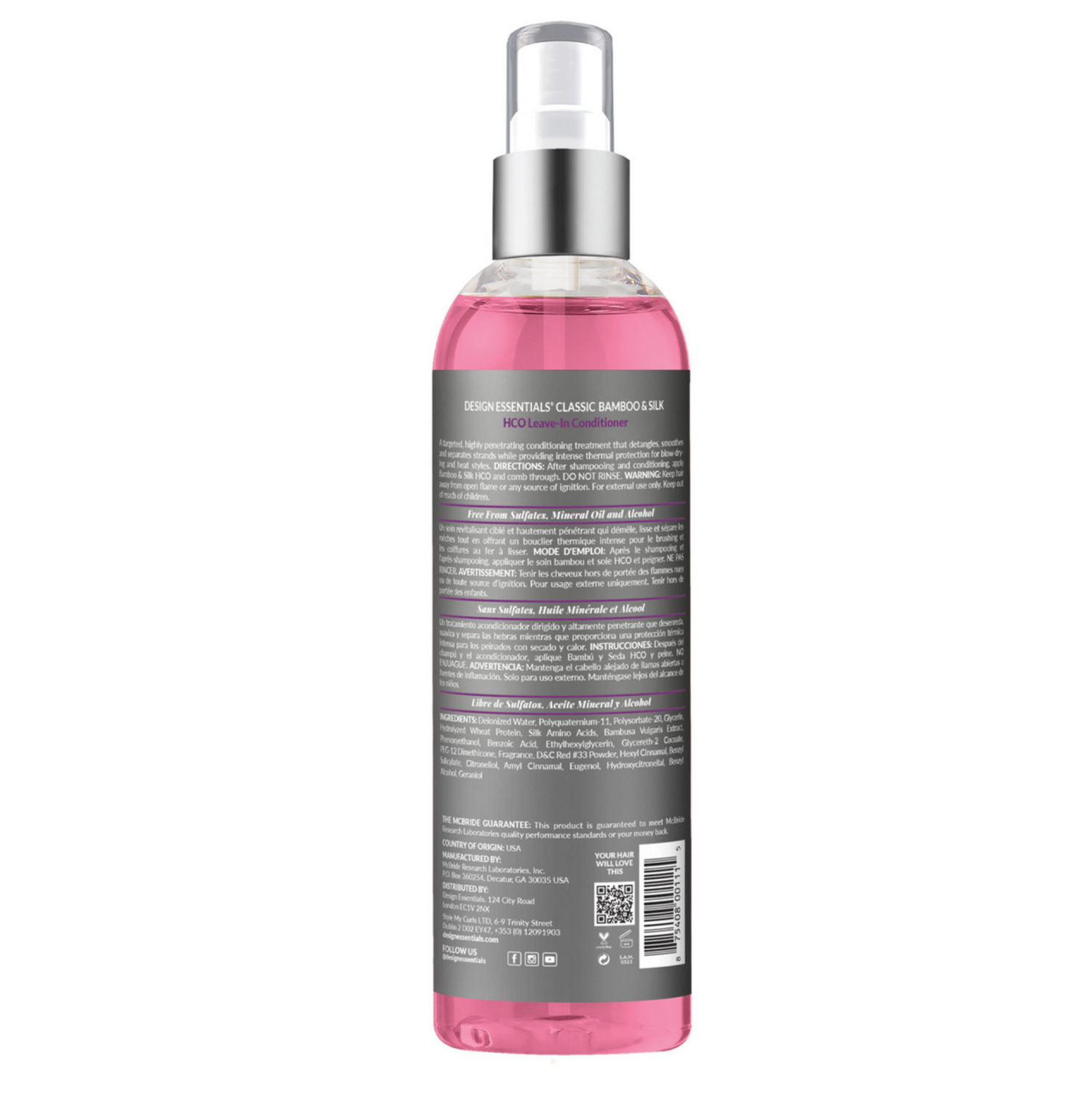 Design Essentials Classic Bamboo & Silk HCO Leave-In Conditioner 8oz
