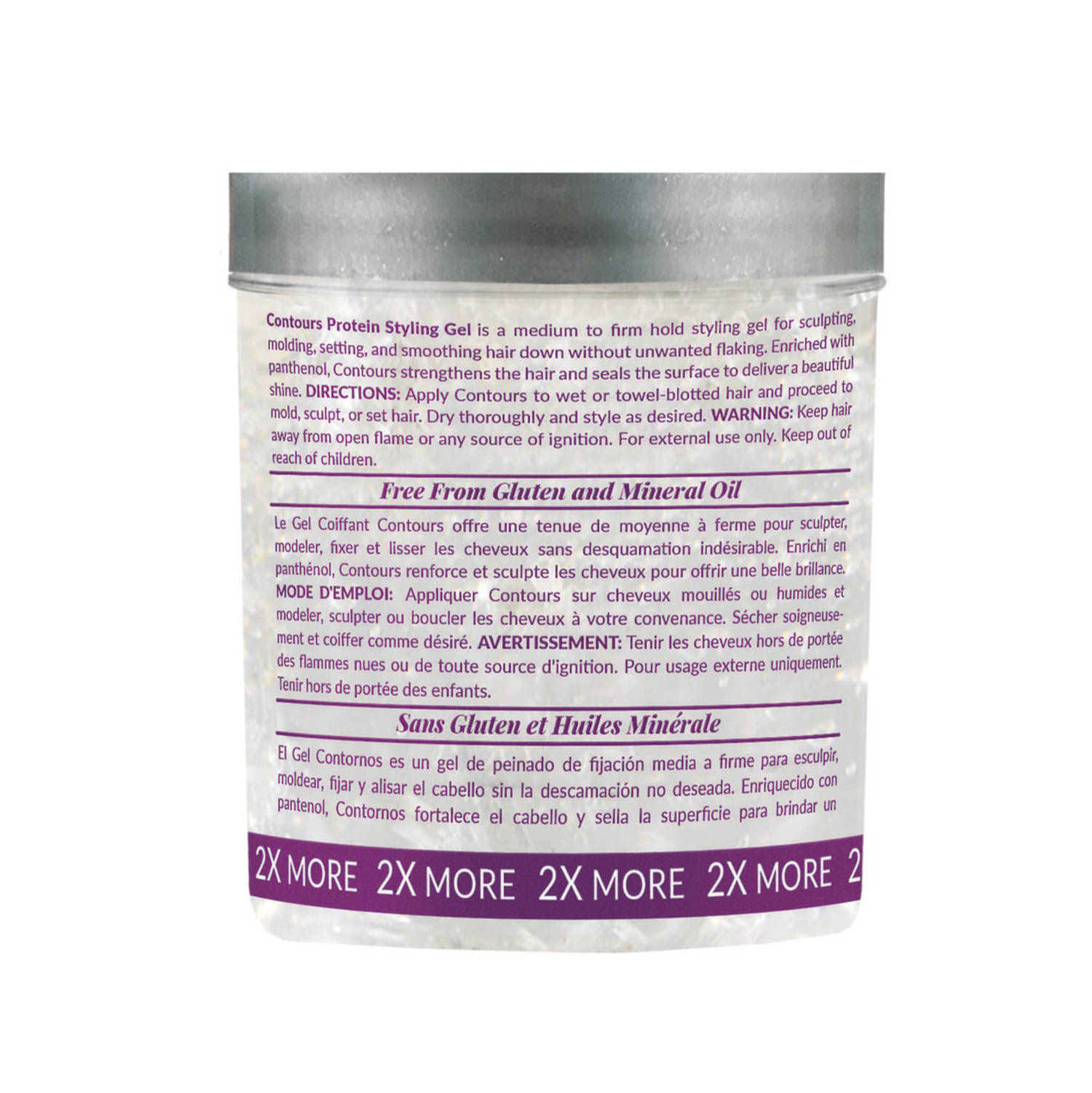 Design Essentials Classic Contours Panthenol Enriched Clear Protein Styling Gel 16oz