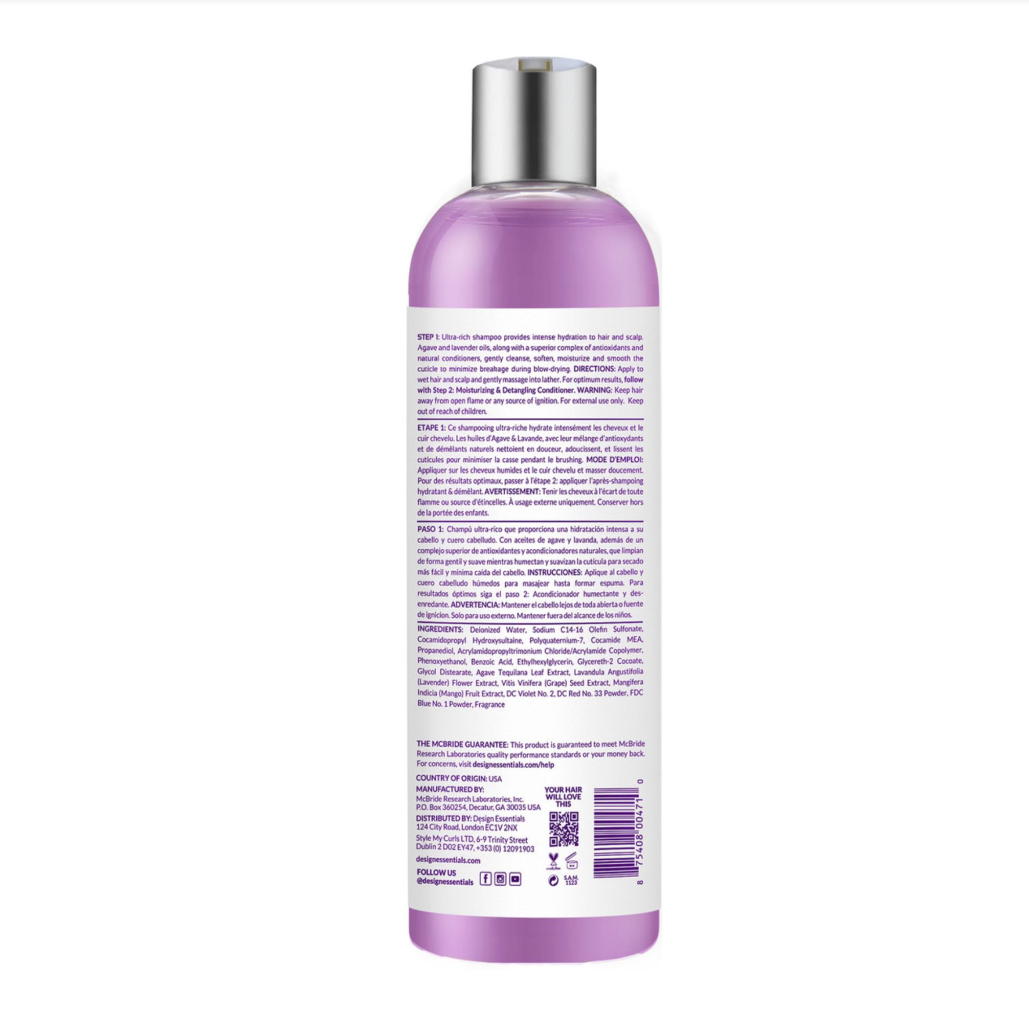 Design Essentials Natural Agave & Lavender Moisturizing Hair Bath 12oz