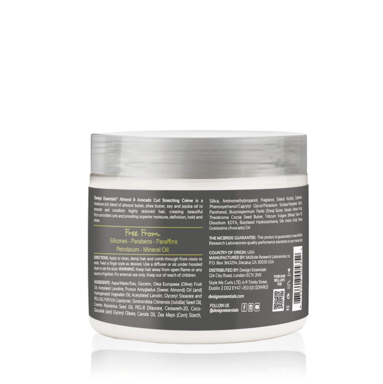 Design Essentials Natural Almond & Avocado Curl Stretching Creme 16oz
