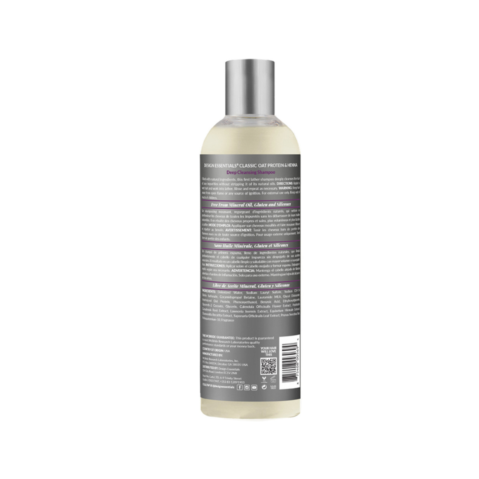 Design Essentials Classic Oat Protein & Henna Deep Cleansing Shampoo
