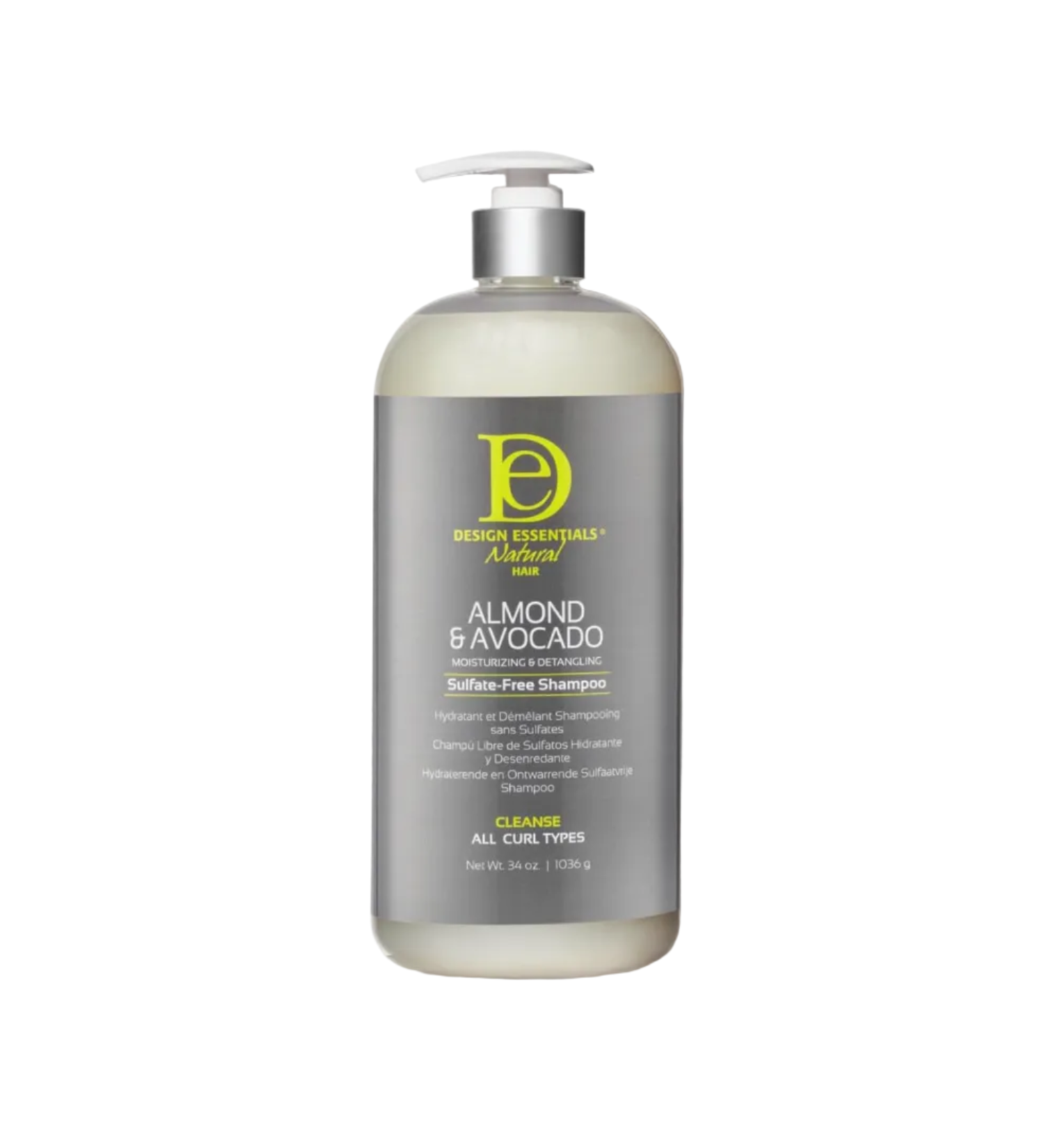 Design Essentials Natural Almond & Avocado Moisturizing & Detangling Sulfate-Free Shampoo