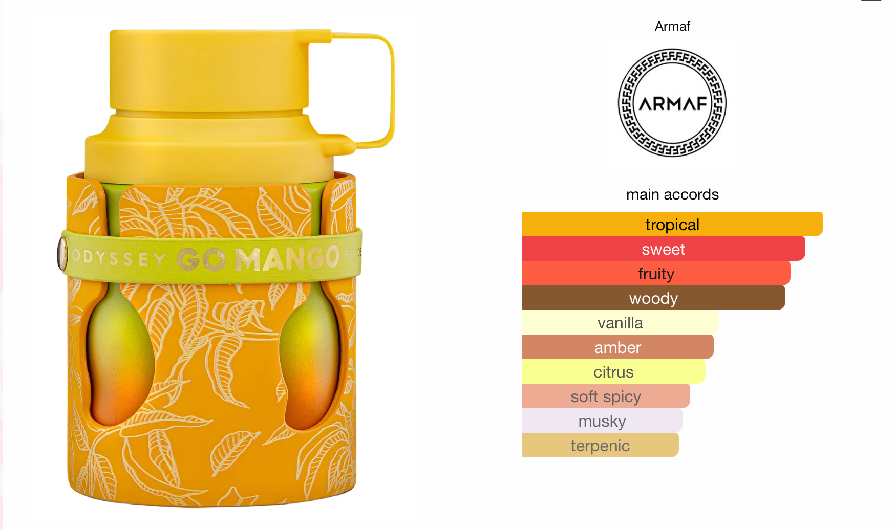 Armaf Odyssey Go Mango Eau De Parfum 100ml