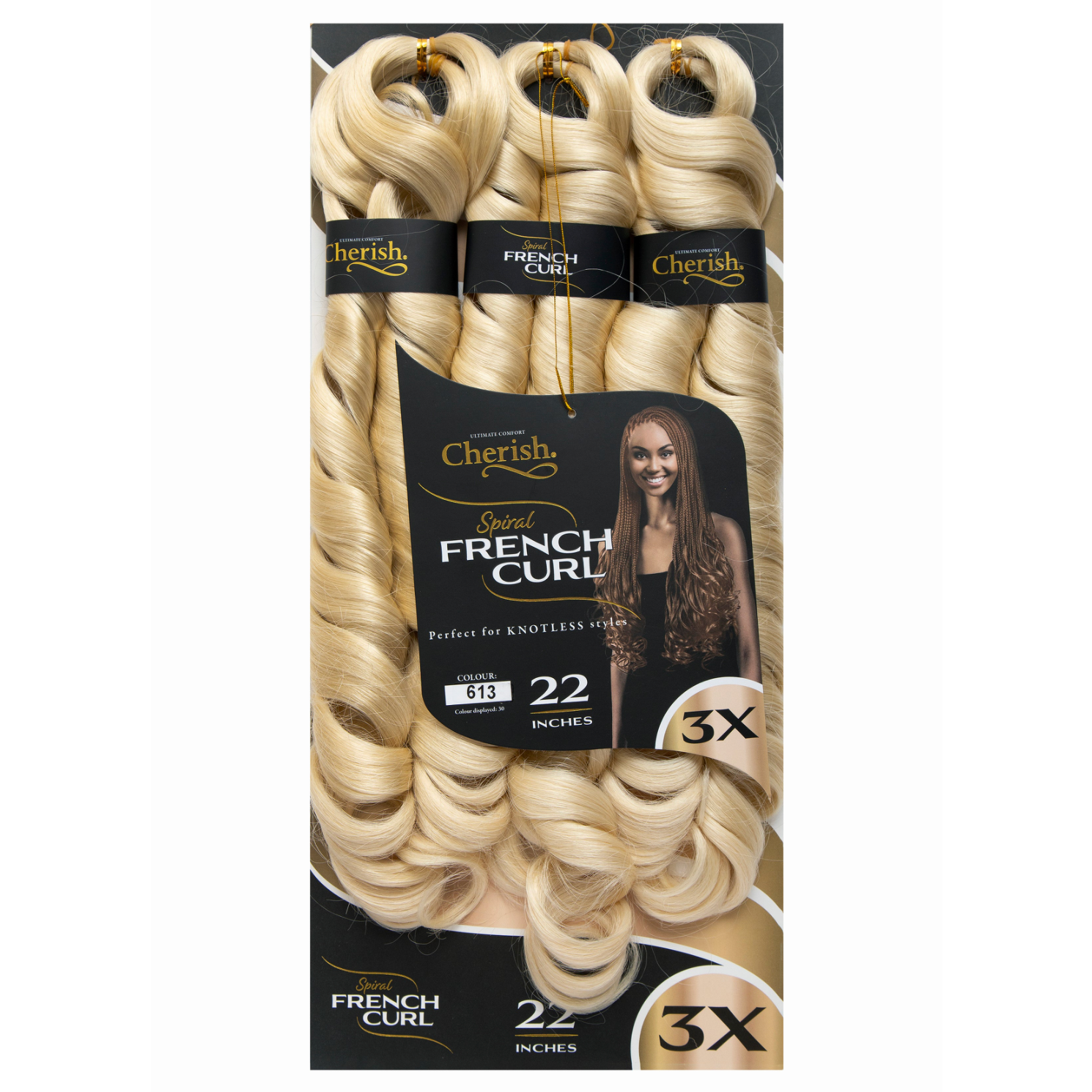 Cherish French Curl 22" 3X Pack