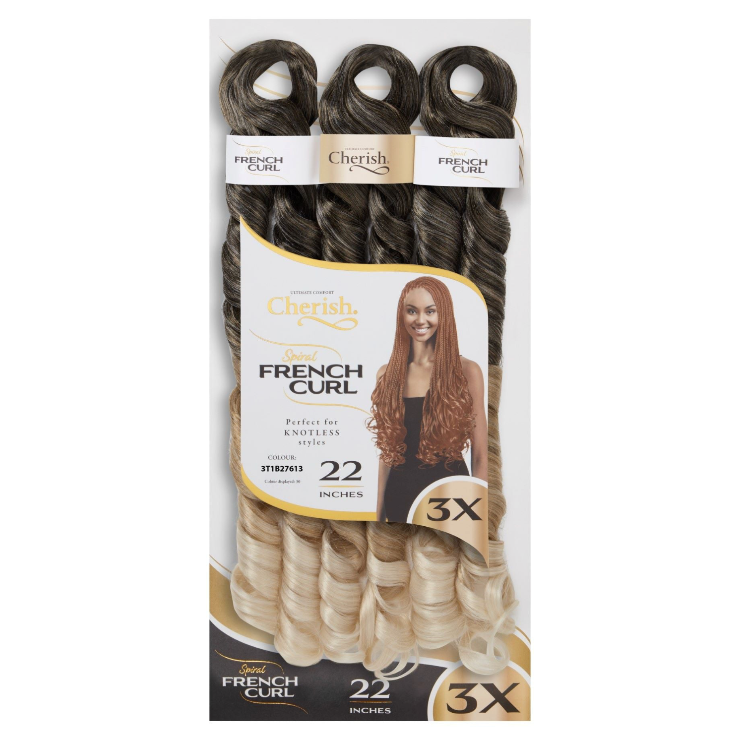 Cherish French Curl 22" 3X Pack