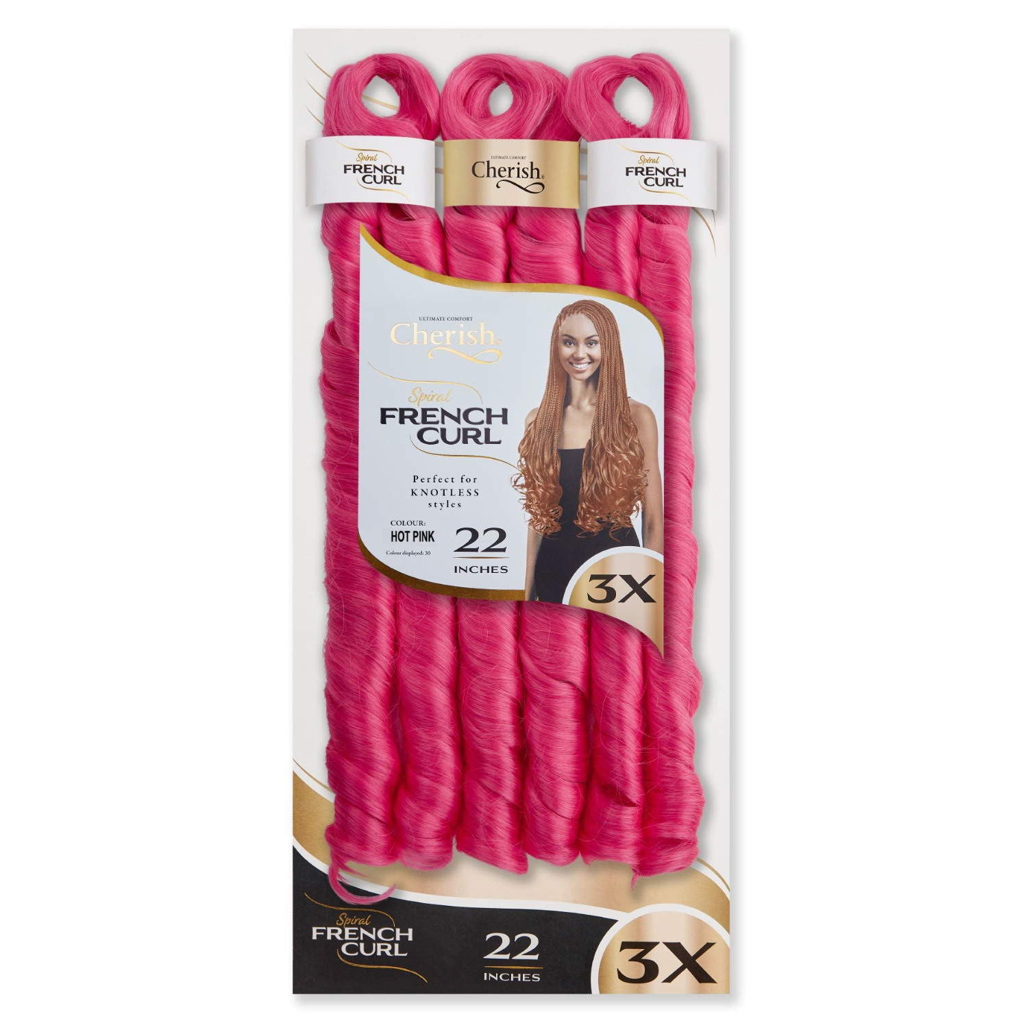 Cherish French Curl 22" 3X Pack