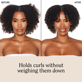 Rizos Curls Light Hold Gel for coily hair with Aloe Vera, Flaxseed, and Thyme for frizz-free, defined curls without weighing them down.