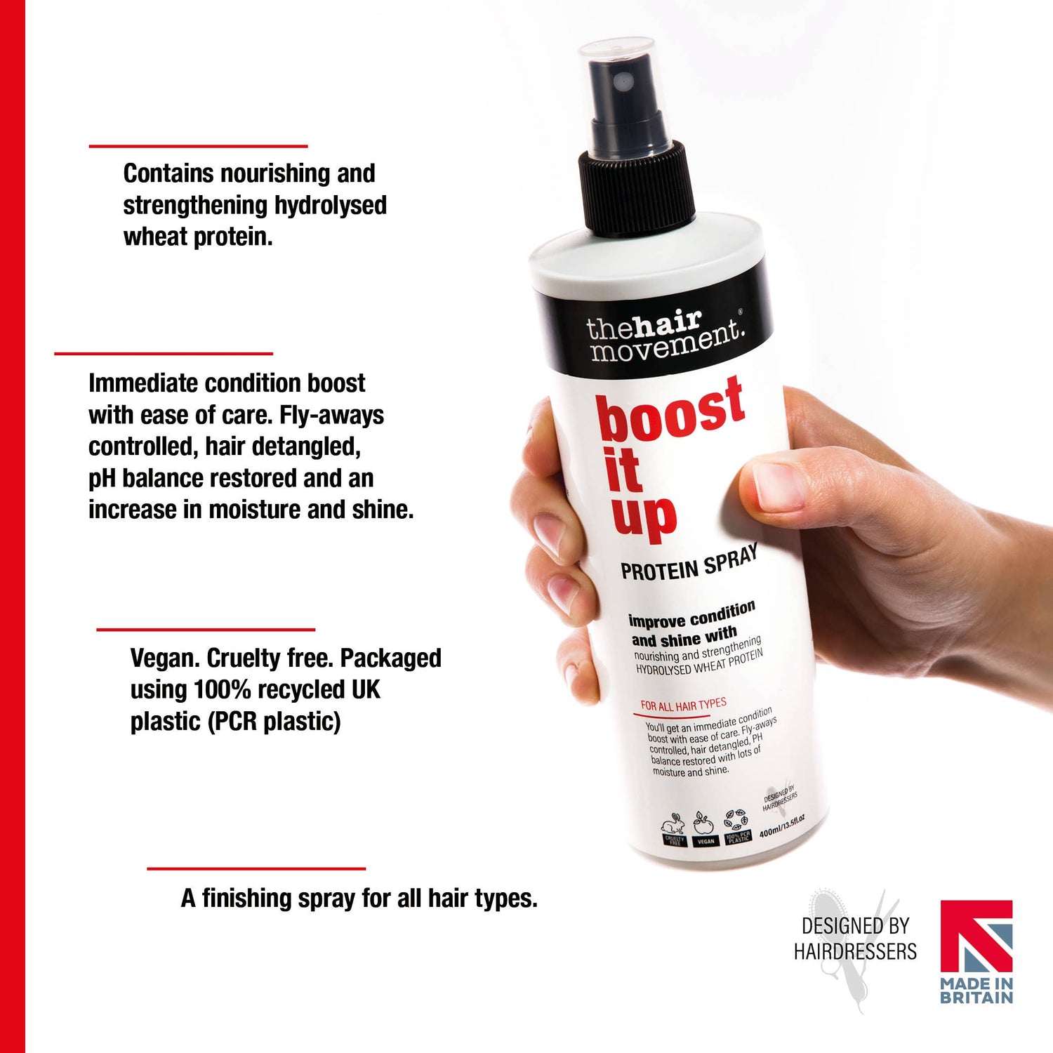 The Hair Movement Boost It Up Protein Spray 100ml