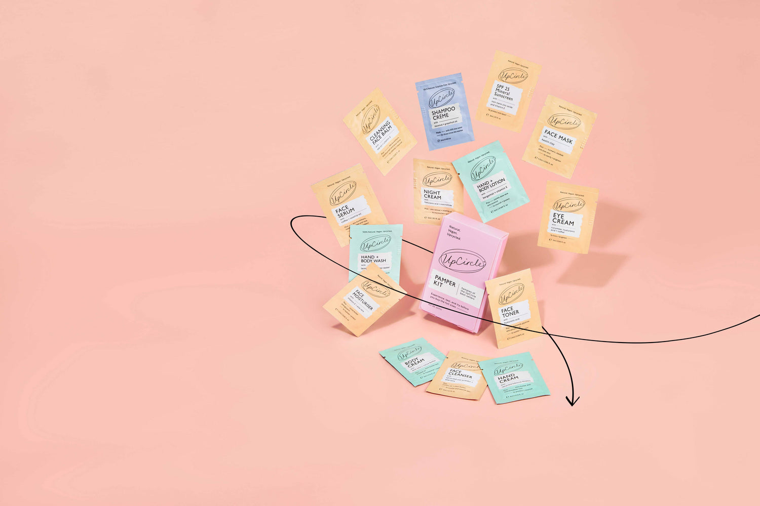 UpCircle The Pamper Kit Trial Sample Pack - 14 Piece