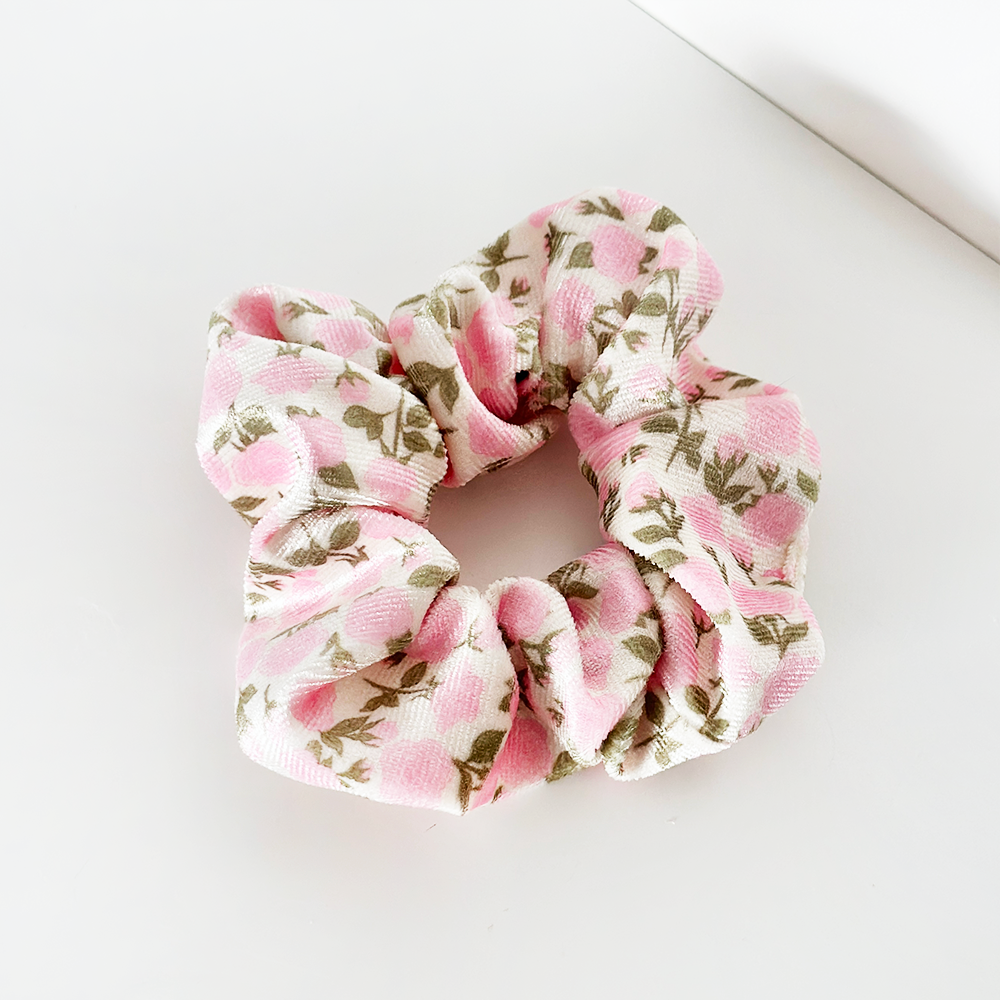 Coconut Lane Buy Me Roses Baby Pink Scrunchie