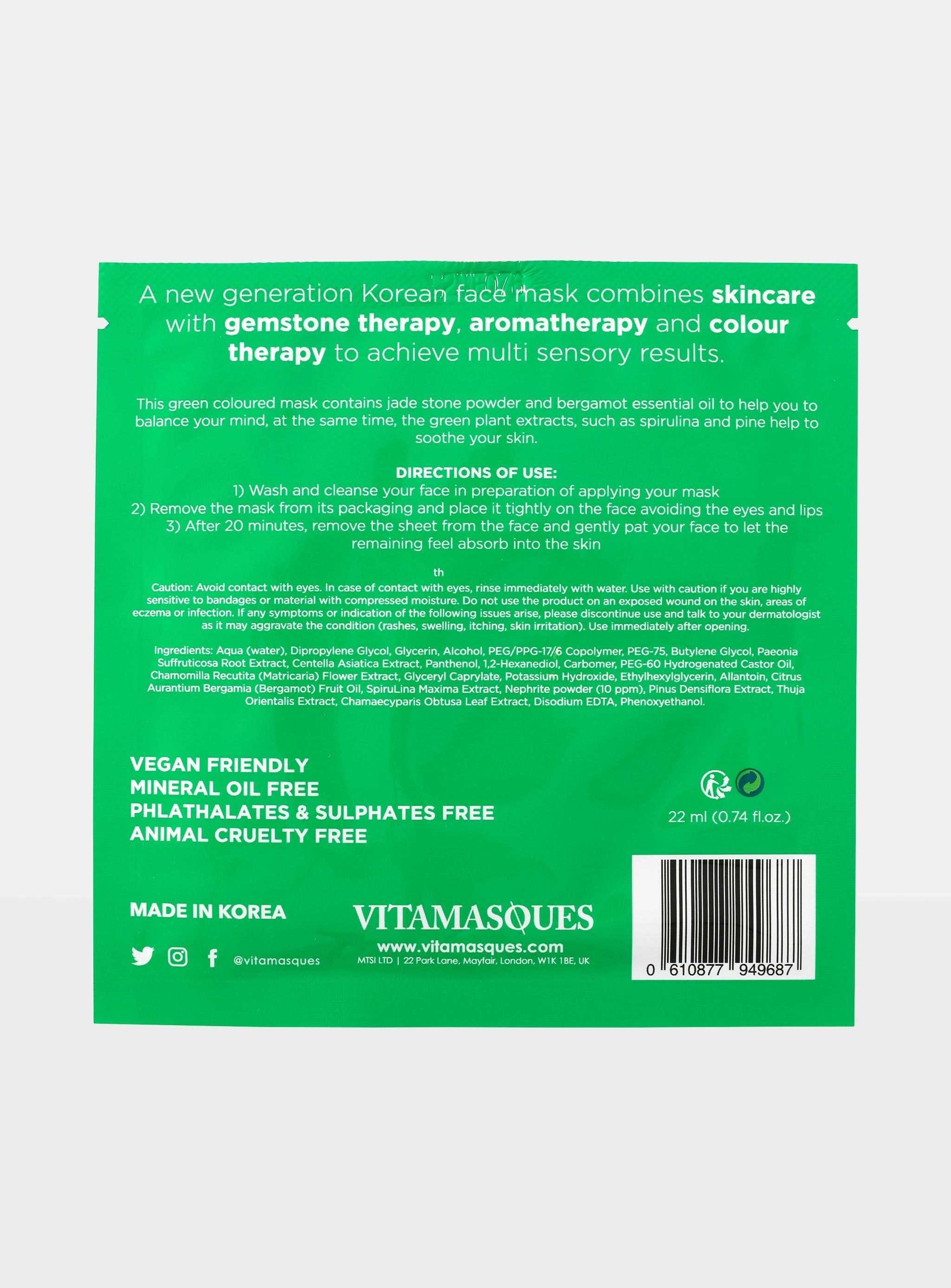 Vitamasques Jade Sheet Face Mask