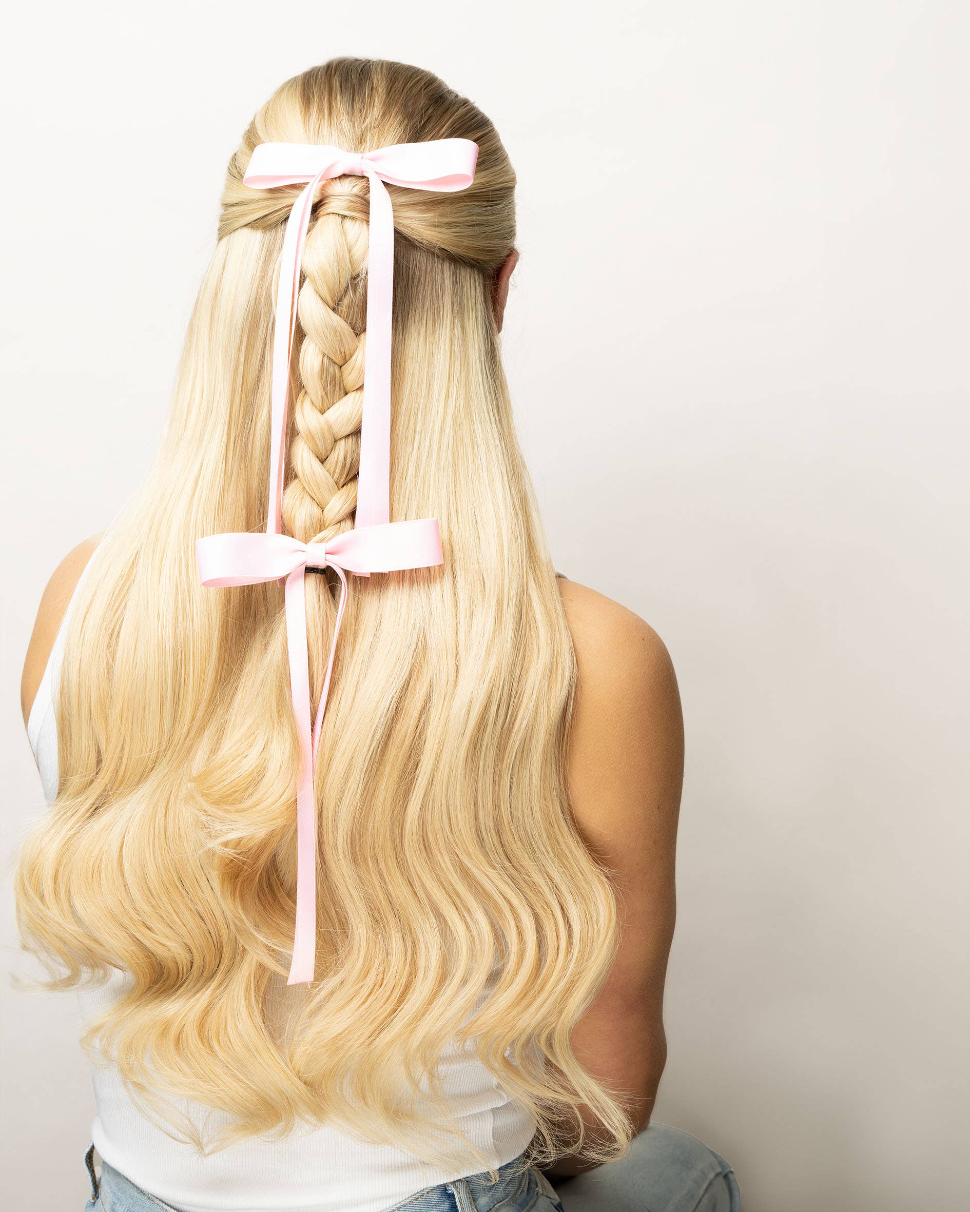 Brushworks Satin Hair Bow Duo – Pink