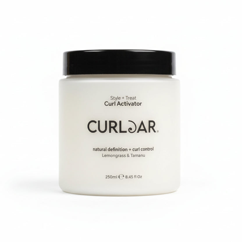 Jar of Curl Jar Curl Activator Gel on a white background