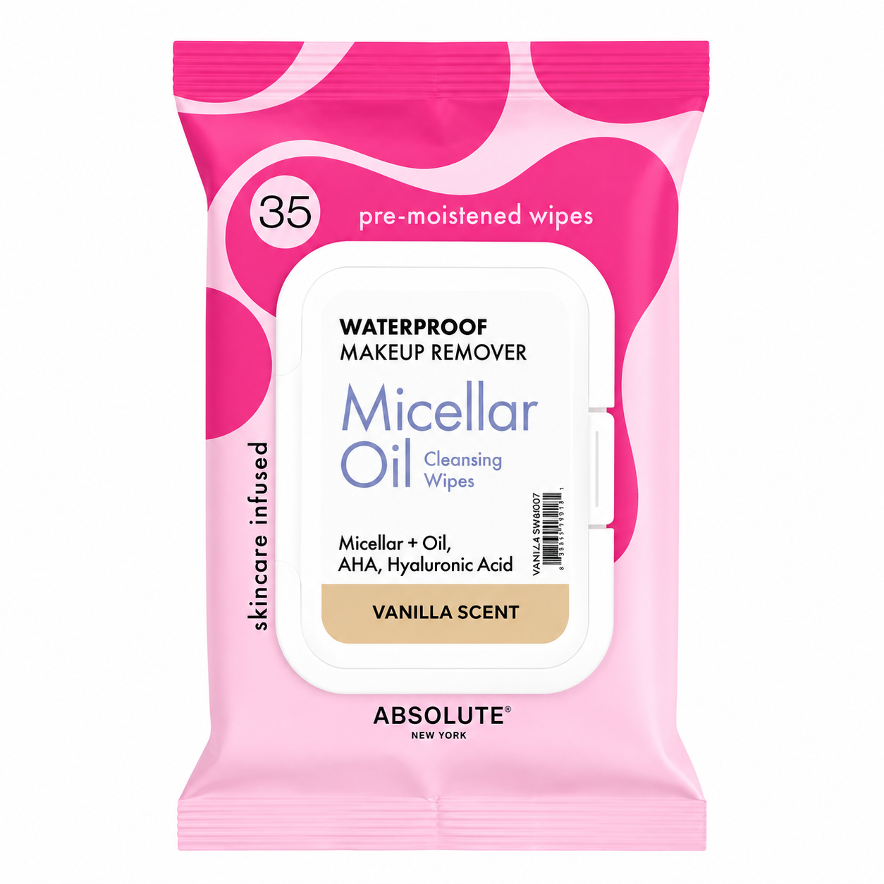 Absolute New York Makeup Remover Micellar Oil Cleansing Wipes