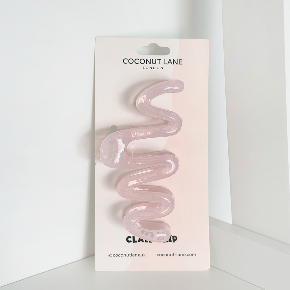 Coconut Lane Squiggle Claw Clip - Pink