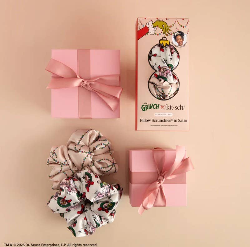 The Grinch x Kitsch Satin PillowScrunchies® in Cindy Lou Who
