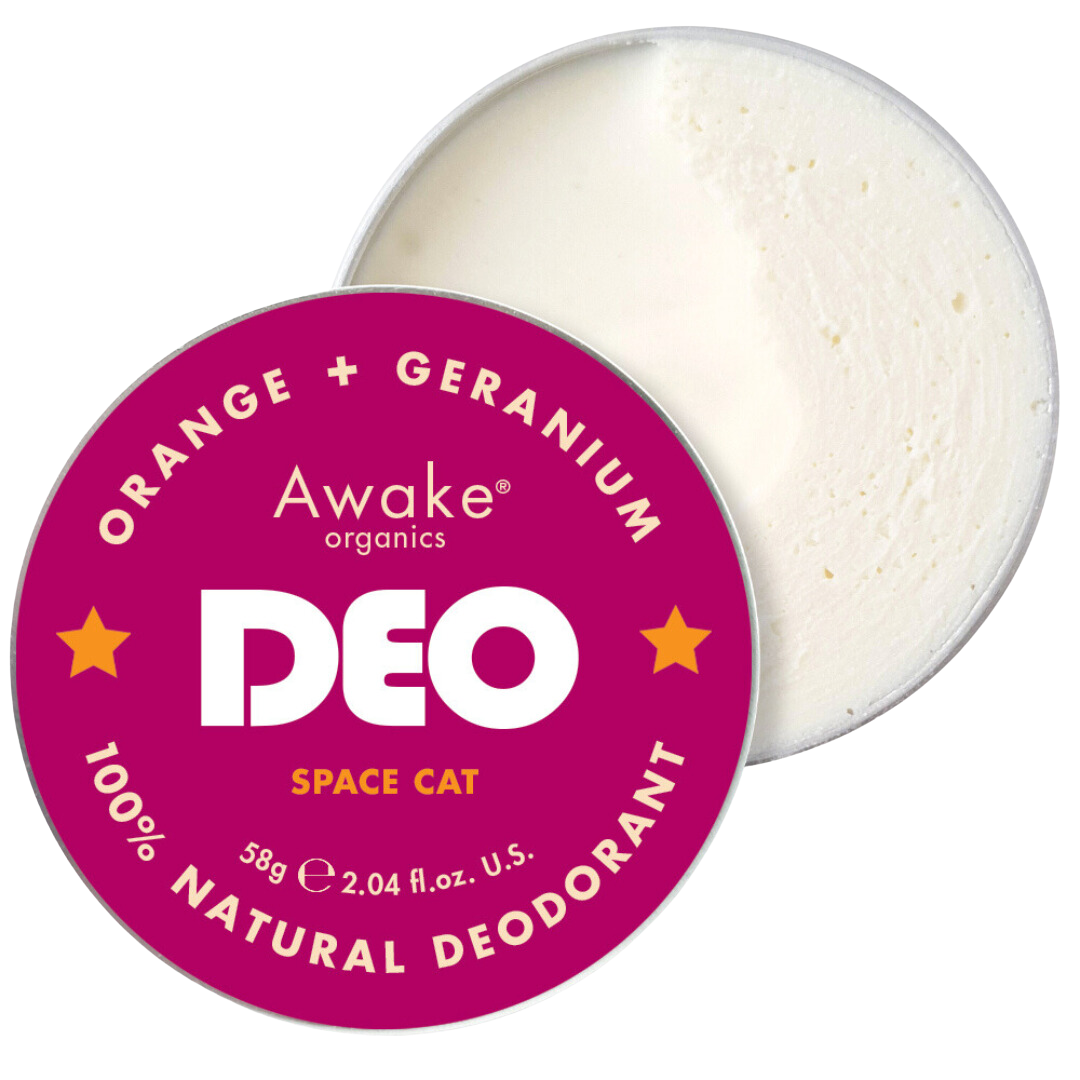 Awake Organics Deo Natural Deodorant Space Cat Orange + Geranium 58g