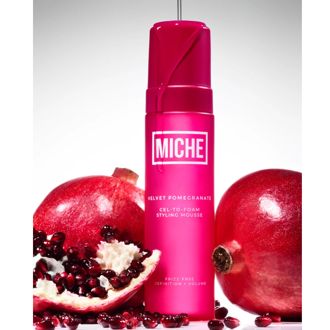 Miche Beauty Velvet Pomegranate Gel-To-Foam Styling Mousse 7oz