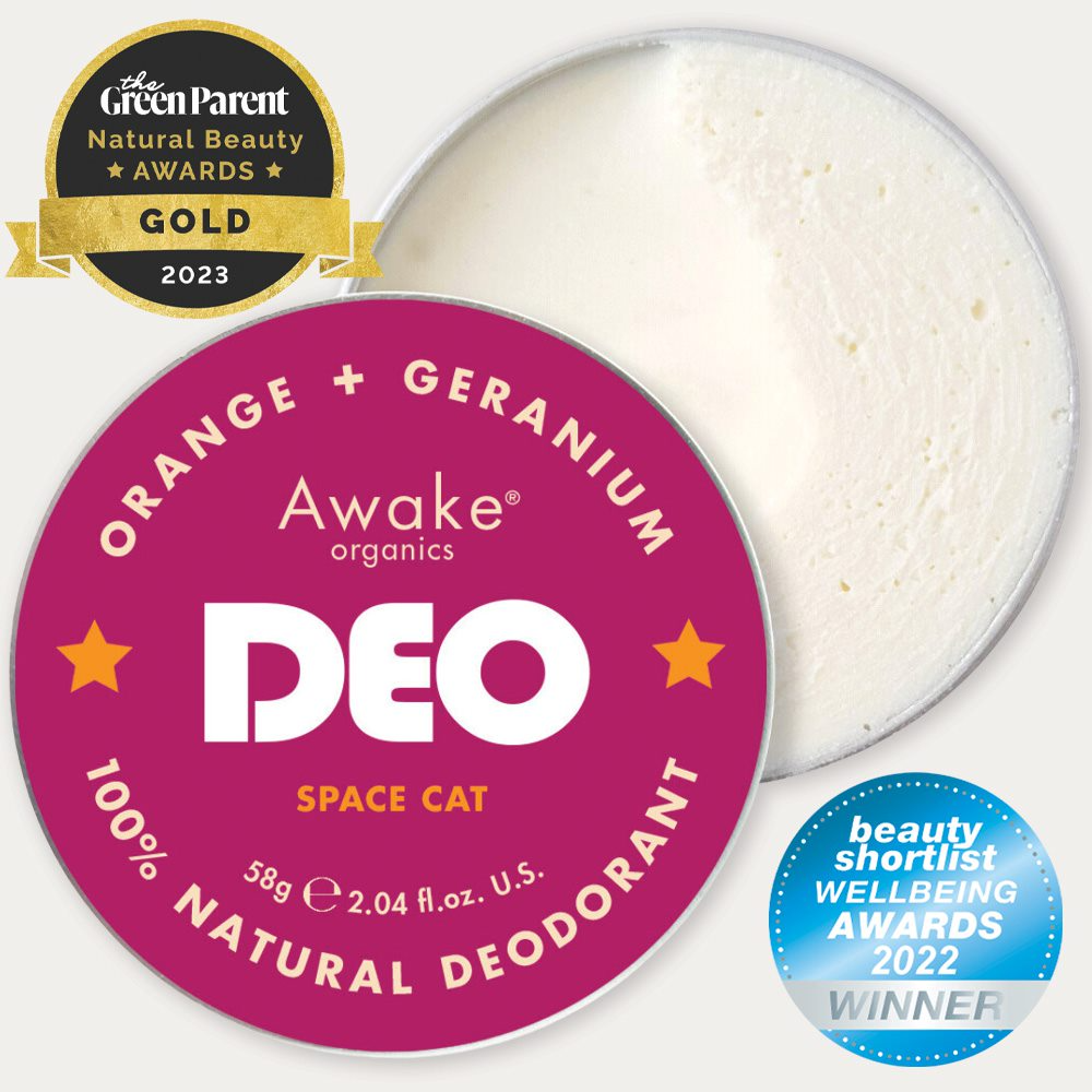 Awake Organics Deo Natural Deodorant Space Cat Orange + Geranium 58g