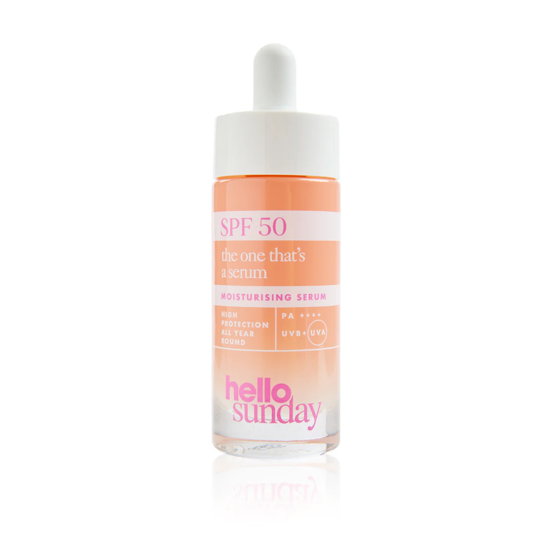 Supercharged with broad-spectrum SPF50, brightening Vitamin C, hydrating Hyaluronic Acid