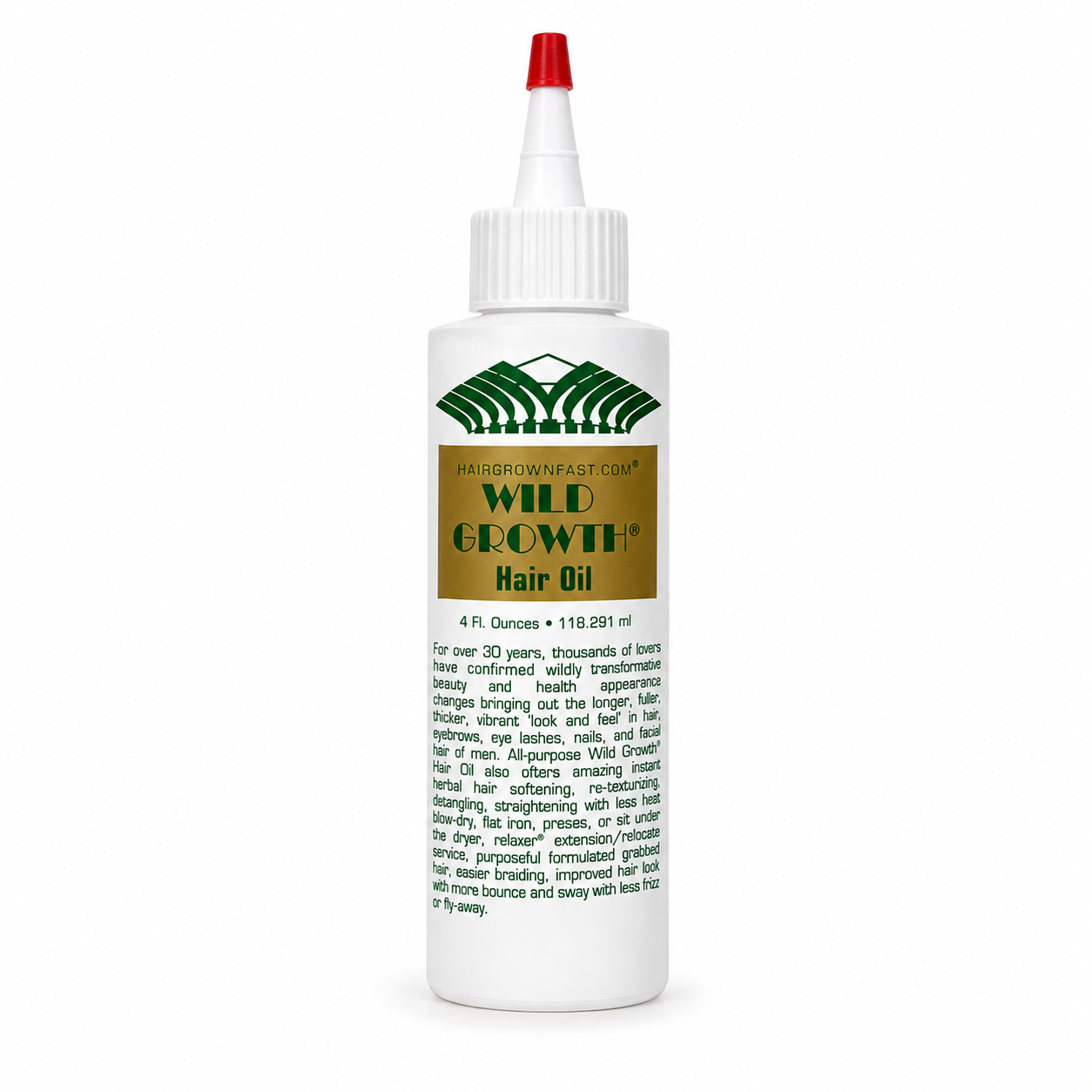 Wild Growth Hair Oil 4oz concentrated plant based hair growth oil