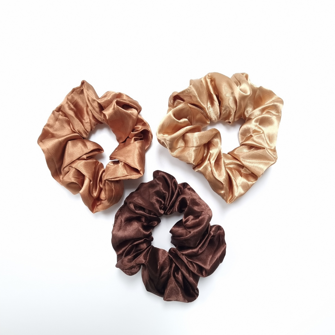 Curly Girl Silks Midi Satin Set Scrunchies - 3pcs (SATIN)
