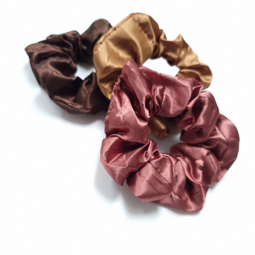 Curly Girl Silks Midi Satin Set Scrunchies - 3pcs (SATIN)