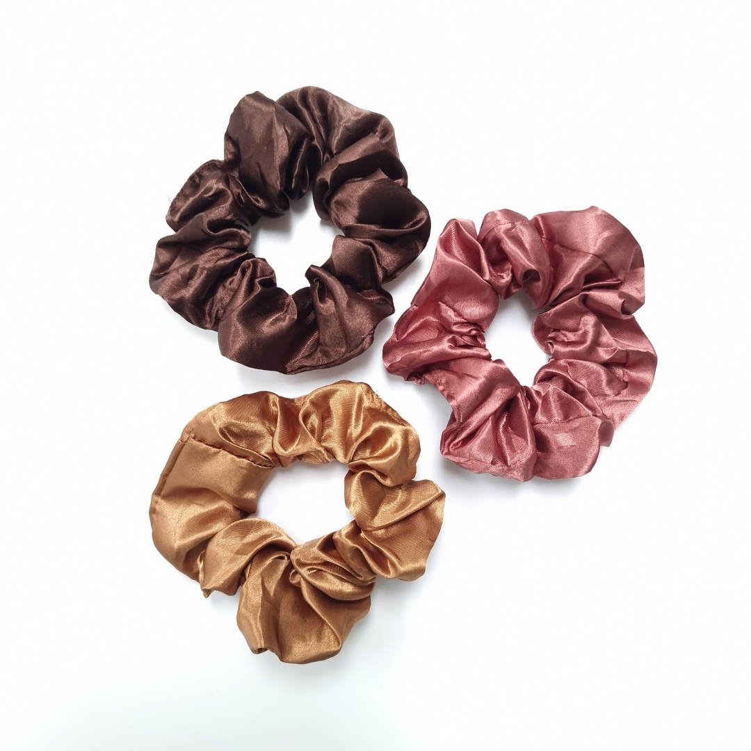 Curly Girl Silks Midi Satin Set Scrunchies - 3pcs (SATIN)