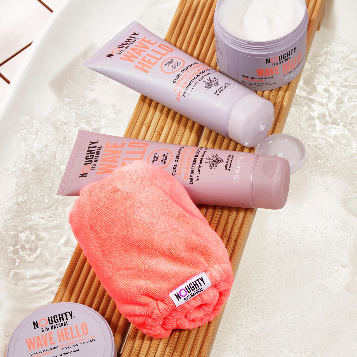 Noughty Microfibre Hair Towel - The Pink One