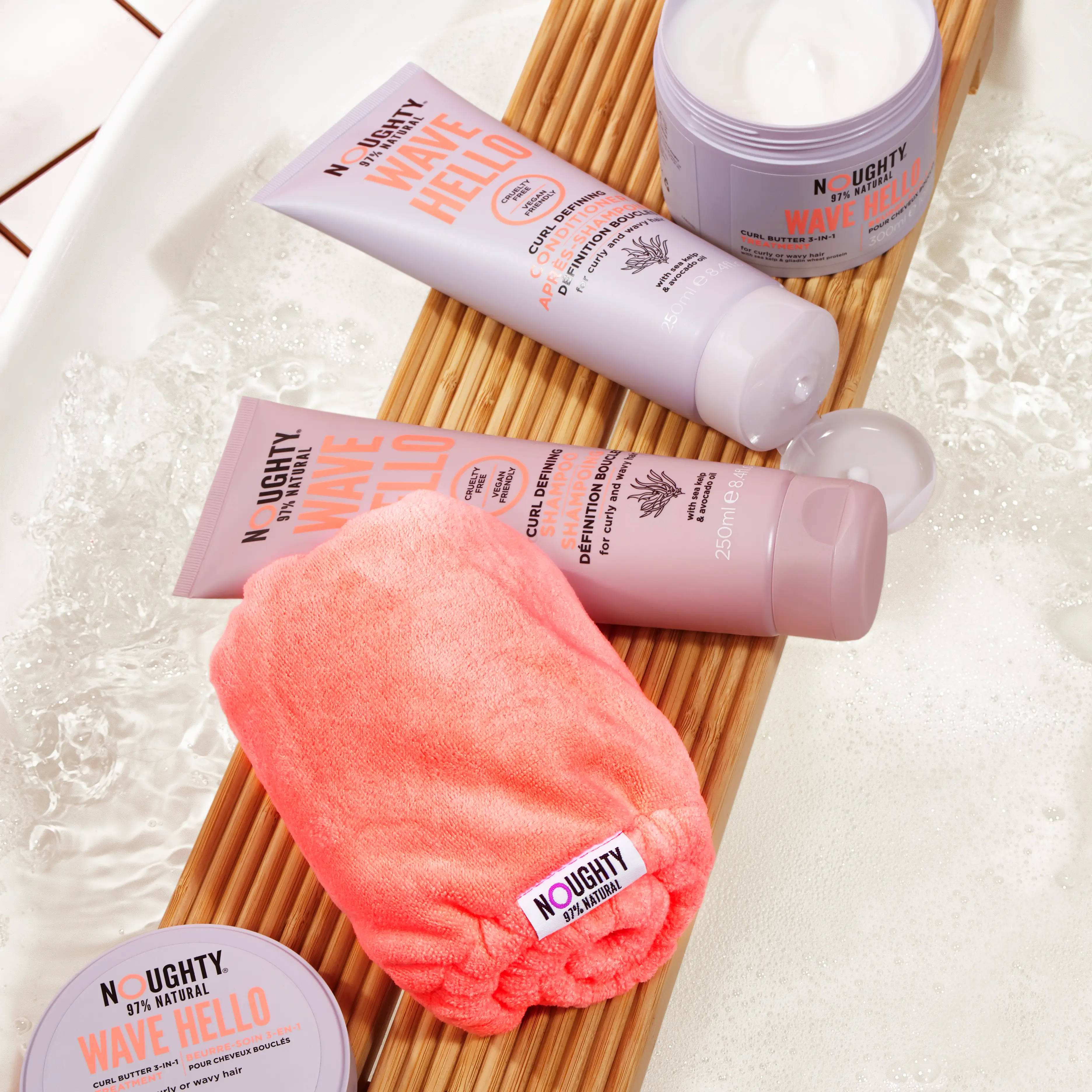 Noughty Microfibre Hair Towel - The Pink One