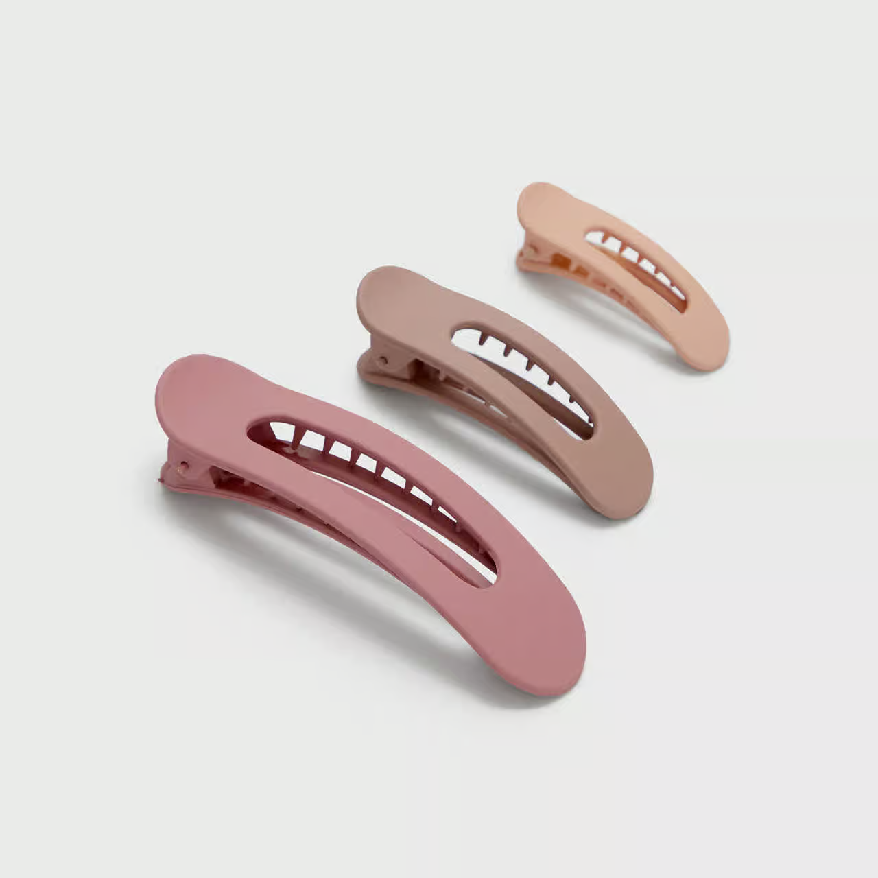 Kitsch Flat Lay Claw Clip 3pc Flat - Terracotta